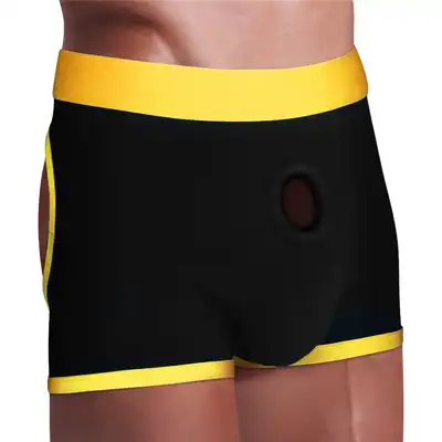 LoveToy - Ingen Horny Strapon Shorts. Komfortowa uprząż strapon w formie bokserek, produkt unisex. Otwarte pośladki dla rozgrzania atmosfery