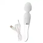 Liaison  - Wand LED Vibrator - ultranowoczesny dwustronny wibrator. Gładki silikon i najwyższej klasy szkło. Nieziemskie światło LED