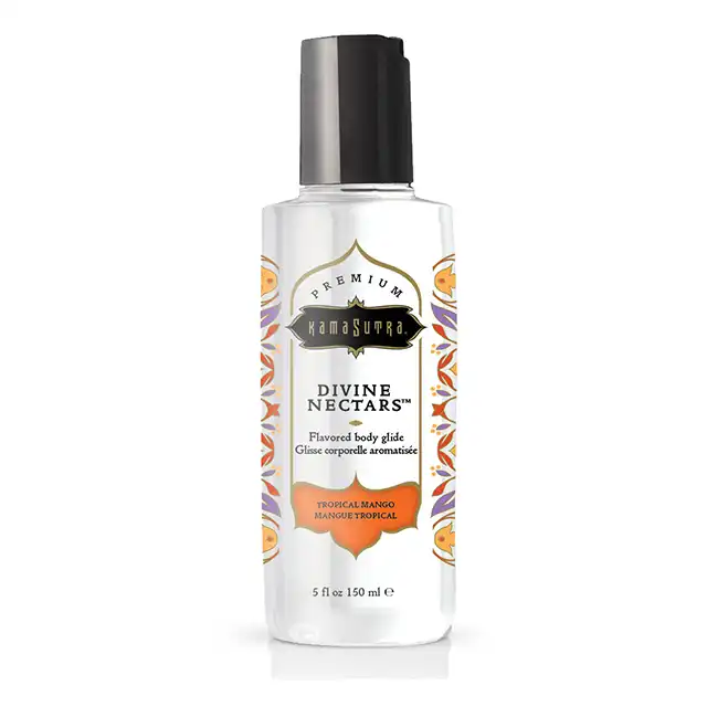 Kama Sutra - Divine Nectare Body Glide Tropical Mango 150 ml - smakowy lubrykant na bazie wody. Rozpływający się w ustach. Mango