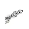 Nixie - Metal Butt Plug &amp; Handcuffs Silver. Zniewalające połączenie korka analnego i łańcuszka prowadzącego do zmysłowych metalowych kajdanek