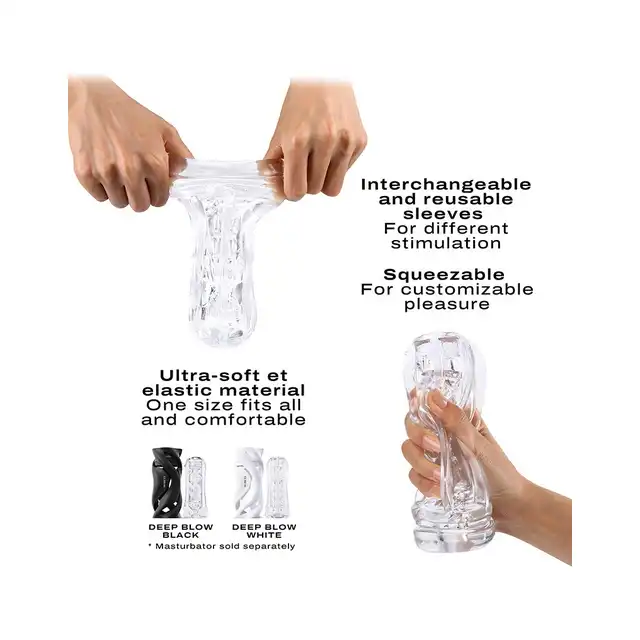 Dorcel - Deep Blow Extrem Sleeve - przezroczysty rękaw do masturbatora. Niesamowita dawka przyjemności