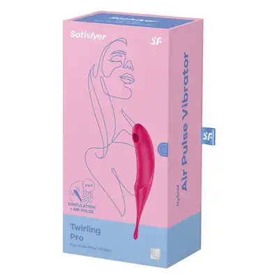 Satisfyer - Twirling Pro Red. Wielofunkcyjny wibrator ciśnieniowo punktowy. Elastyczny idealnie dopasowany do ciała 