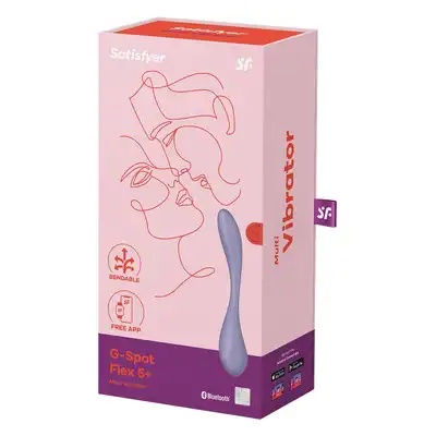 Satisfyer - G-Spot Flex 5+Lilac. Super elastyczny wszechstronny wibrator do każdego rodzaju stymulacji. Wibrator na aplikację
