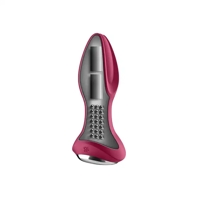 Satisfyer - Rotator Plug 2+ Red - korek analny z wibracjami oraz rotującymi koralikami. Sterowany przez aplikację