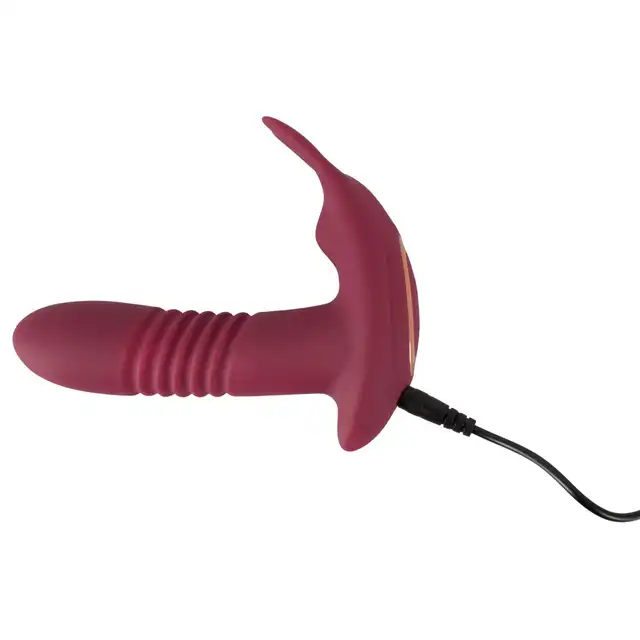 Javida - RC Hands-free Vibrator. Podwójny wibrator dopochwowy i łechtaczkowy. Funkcja posuwu, obrotowe kulki i wibracje dla wyjątkowych doznań, sterowanie pilotem