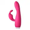 Dream Toys - Flirts Rabbit Vibrator. Poręczny wibrator z żebrowanym trzonem i super stymulującymi króliczymi uszkami