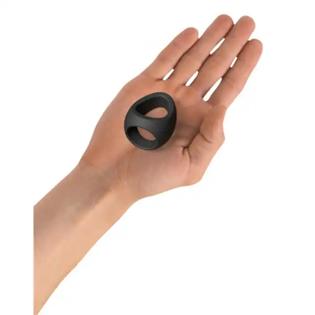 Love to Love - Flux Ring Black - podwójny ring na penisa w kolorze czarnym. Zwiększona erekcja i opóźniony wytrysk