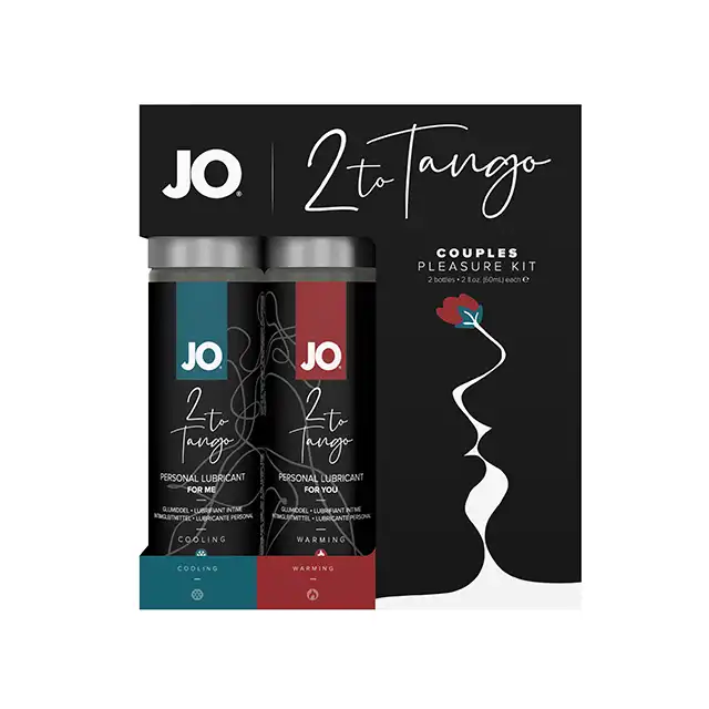 System JO - 2 To Tango Pleasure Kit. Zestaw dwóch lubrykantów dla niej i dla niego. Efekt chłodzący i rozgrzewający