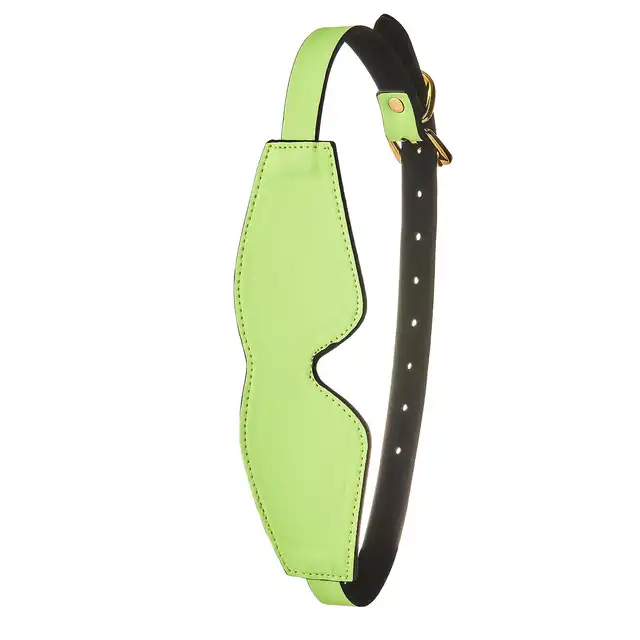 Radiant - Eye Mask Glow In The Dark. Fluorescencyjna świecąca w ciemnościach zielona opaska na oczy w klimacie BDSM