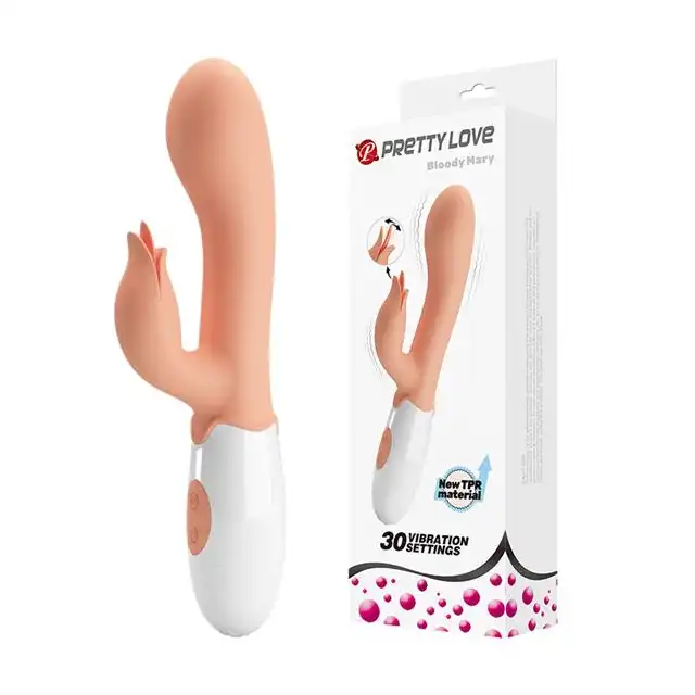 Pretty Love - Bloody Mary Clitoris Flesh. Wibrator z króliczkiem. Stymulator łechtaczki imitujący seks oralny 