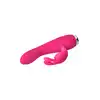 Dream Toys - Flirts Rabbit Vibrator. Poręczny wibrator z żebrowanym trzonem i super stymulującymi króliczymi uszkami