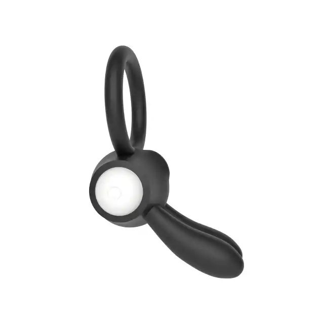 LoveToy - Power Clit Cockring Rabbit. Wibrujący pierścień erekcyjny ze stymulatorem łechtaczki w kształcie króliczych uszu. Wydłużony stosunek i dodatkowa stymulacja