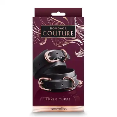 BONDAGE COUTURE ANKLE CUFFS BLACK