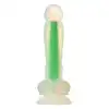 Radiant - Soft Silicone Glow In The Dark Dildo Small Green 17,5 cm. Silikonowe dildo w kształcie penisa z mocną przyssawką. Świeci w ciemnościach. 