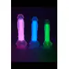 Radiant - Soft Silicone Glow In The Dark Dildo Small Green 17,5 cm. Silikonowe dildo w kształcie penisa z mocną przyssawką. Świeci w ciemnościach. 