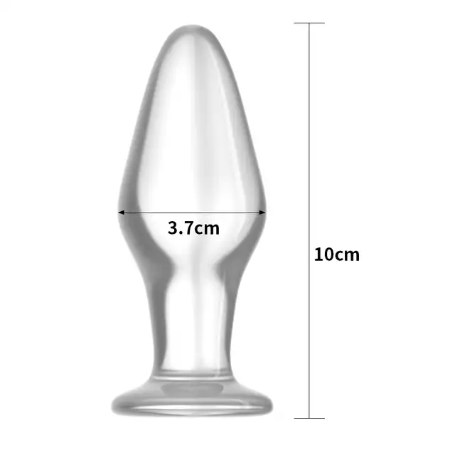 LoveToy - 4,3" Plug Glass Romance. Plug analny z hipoalergicznego szkła borokrzemianowego. Idealny materiał dla wrażliwych