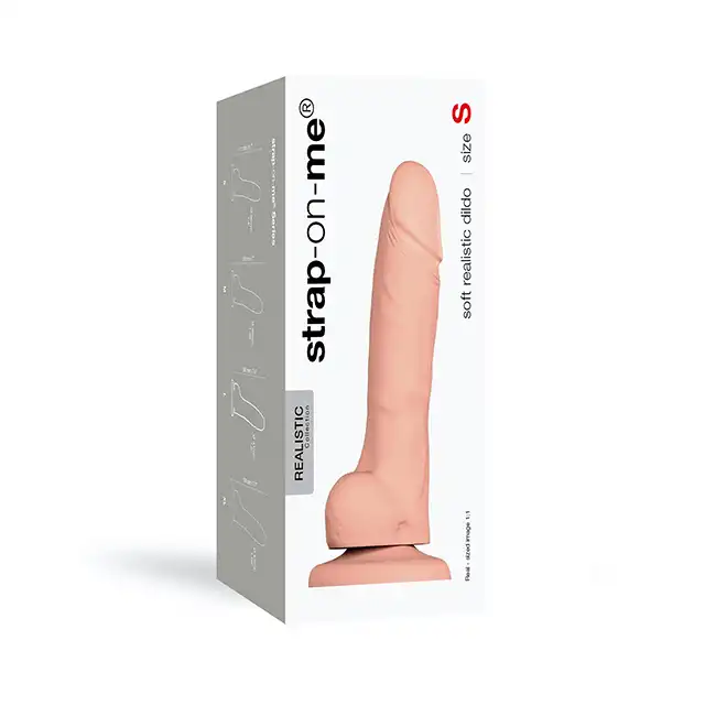 Strap-On-Me - Soft Realistic Dildo Vanilla S. Realistyczne dildo z super miękkiego silikonu, zdefiniowane żyły i żołądź
