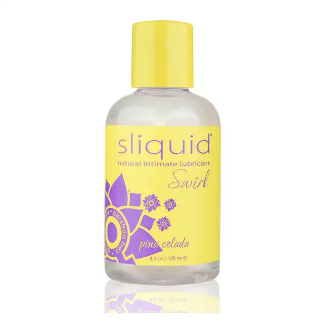 Sliquid - Naturals Swirl Lubricant Pina Colada 125 ml. Aromatyzowany lubrykant na bazie wody o smaku pina colady. Mega Sale!