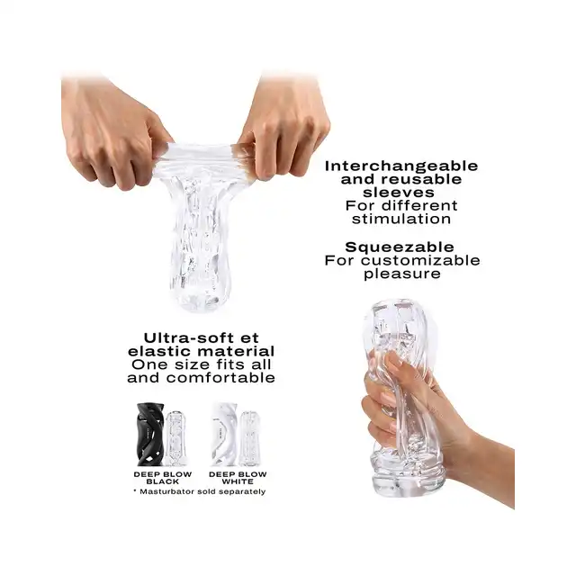 Dorcel - Deep Blow Multi Sleeve - przezroczysty rękaw do masturbatora. Niesamowita dawka przyjemności