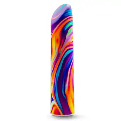 Limited Addiction - Psyche Rainbow. Tęczowy wibrator w klasycznym kształcie. Satynowe wykończenie z 10 trybami głębokich wibracji