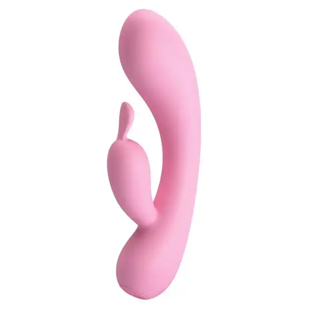 Pretty Love - Hugo USB. Elastyczny wibrator z dwufazowym stymulatorem łechtaczki z miękkiego silikonu
