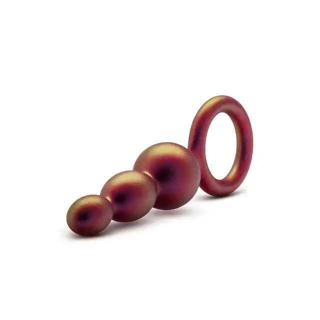 Anal Adventures - Matrix Beaded Loop Plug. Wtyczka analna z trzema koralikami analnymi. Atrakcyjny design, kolorystyka i najwyższej jakości materiał