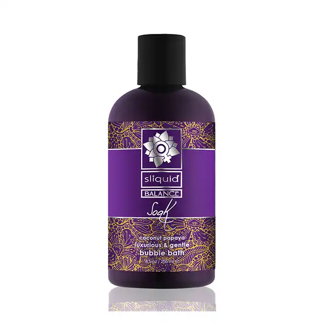 Sliquid - Balance Soak Coconut &amp; Papaya 255 ml. Zmysłowy olejek do kąpieli tworzący pianę o zapachu papaji i kokosa