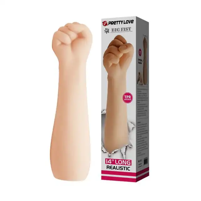 Pretty Love - Big Fist 14'. Duże realistyczne dildo w kształcie ręki. Zaciśnięta pięść i przedramie jak prawdziwe