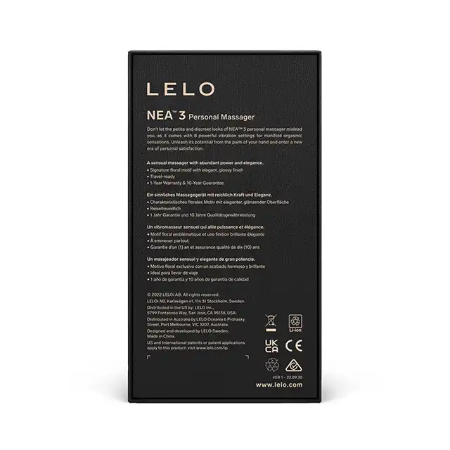 Lelo - Nea 3. Niewielki, dyskretny stymulator łechtaczki. Elegancki design, cichy i mocny silnik. Idealny towarzysz w każdej okazji