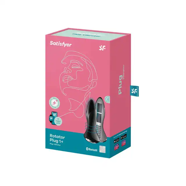 Satisfyer - Rotator Plug 1+ Black - korek analny z wibracjami oraz rotującymi koralikami. Sterowany przez aplikację