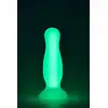 Radiant - Soft Silicone Glow In The Dark Plug S Green. Mały korek analny świecący w ciemnościach. 11 cm długości, 2,8 cm średnicy