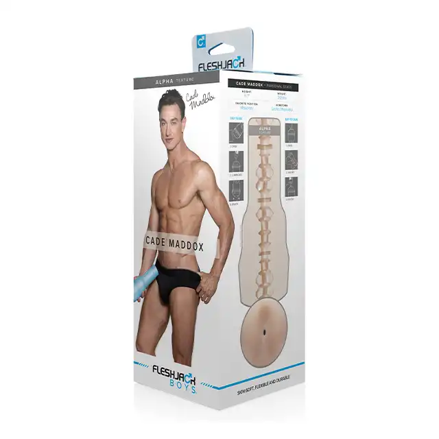 Fleshjack Boys - Cade Maddox Alpha. Masturbator męski sygnowany przez gorącą gwiazdę porno. Ultrarealistyczne doznania z męskim anusem