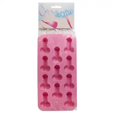Sexy Ice Maker - Różowa silikonowa foremka do 11 kostek lodu w kształcie penisa. Zabawny sposób na schłodzenie drinków i przełamanie lodów podczas imprezy.