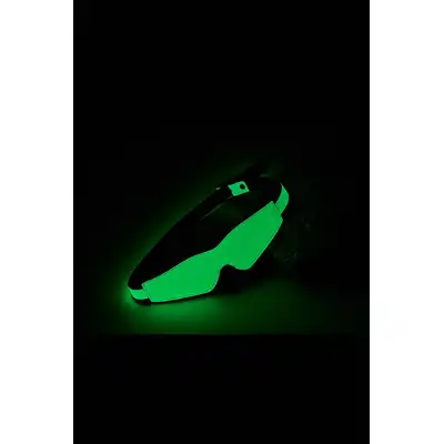 Radiant - Eye Mask Glow In The Dark. Fluorescencyjna świecąca w ciemnościach zielona opaska na oczy w klimacie BDSM