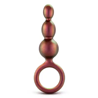 Anal Adventures - Matrix Beaded Loop Plug. Wtyczka analna z trzema koralikami analnymi. Atrakcyjny design, kolorystyka i najwyższej jakości materiał