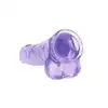 Shots Toys - Realistic Dildo With Balls 25,4 cm. Transparentne, fioletowe dildo z mocną przyssawką i ciekawą teksturą