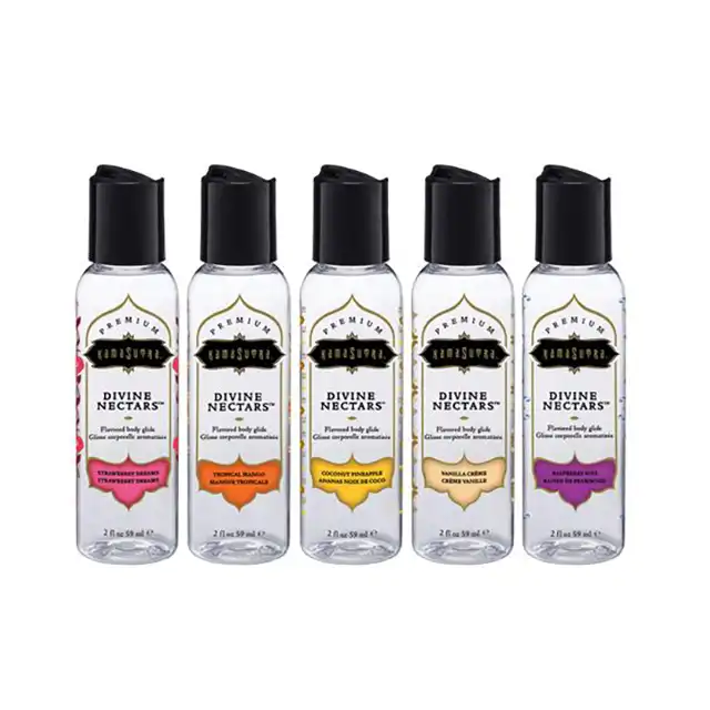 Kama Sutra - Divine Nectare Body Glide Coconut Pineapple 59 ml - smakowy lubrykant na bazie wody. Rozpływający się w ustach. Kokos i ananas