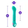 Aria - Flirty AF Teal. Niesamowity wibrator do punktu G z wodoodpornością IPX7 . Z silikonu utwardzanego platyną. 