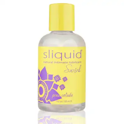 Sliquid - Naturals Swirl Lubricant Pina Colada 125 ml. Aromatyzowany lubrykant na bazie wody o smaku pina colady. Mega Sale!
