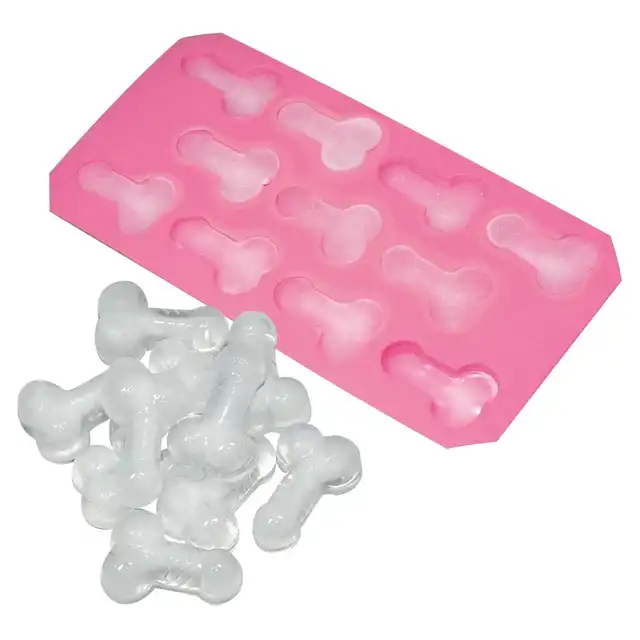 Sexy Ice Maker - Różowa silikonowa foremka do 11 kostek lodu w kształcie penisa. Zabawny sposób na schłodzenie drinków i przełamanie lodów podczas imprezy.