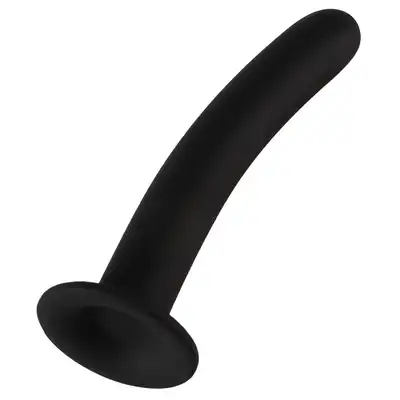 Magic Shiver - Anal Dildo Black. Silikonowe czarne dildo analne z delikatnym wygięciem. Doskonałe dla początkujących