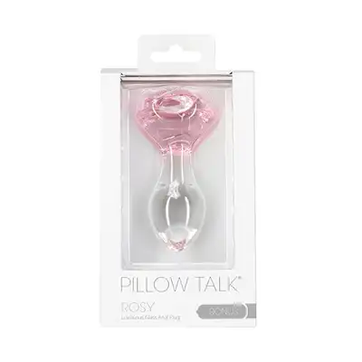 Pillow Talk - Rosy. Szklana wtyczka analna z różą w podstawie. Piękno, przyjemność i luksus. Z Rosy możesz mieć to wszystko.
