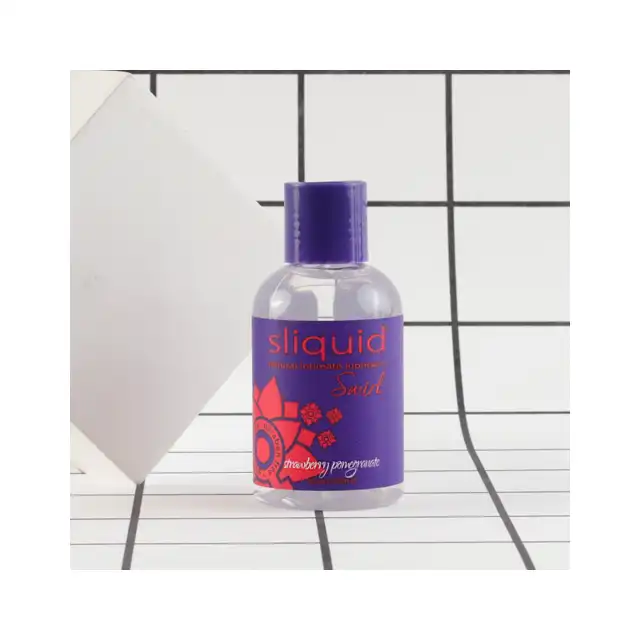 Sliquid - Naturals Swirl Strawberry Pomerganate 125 ml. Wodny wegański żel poślizgowy o smaku granatu i truskawki
