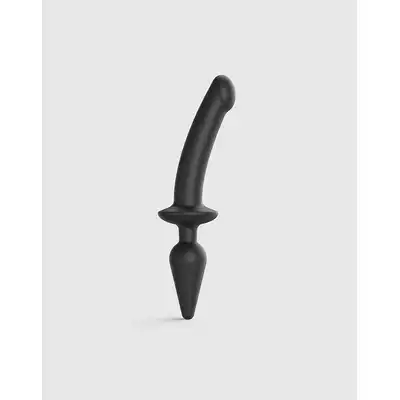 Strap-On-Me - Semi Real Switch Plug Black L - podwójna zabawa - podwójna przyjemność. Dildo oraz wtyczka analna