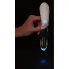 Liaison - Curve LED Vibrator -  ultranowoczesny dwustronny wibrator. Gładki silikon i najwyższej klasy szkło. Nieziemskie światło LED