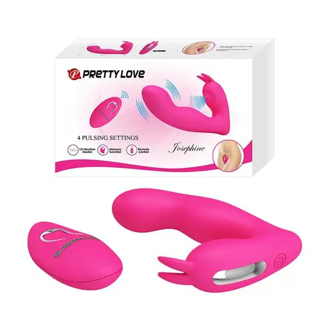 Pretty Love - Josephine G-Spot Pink. Niezwykły wibrator do punktu G z pulsacyjnym stymulatorem łechtaczki i krocza 