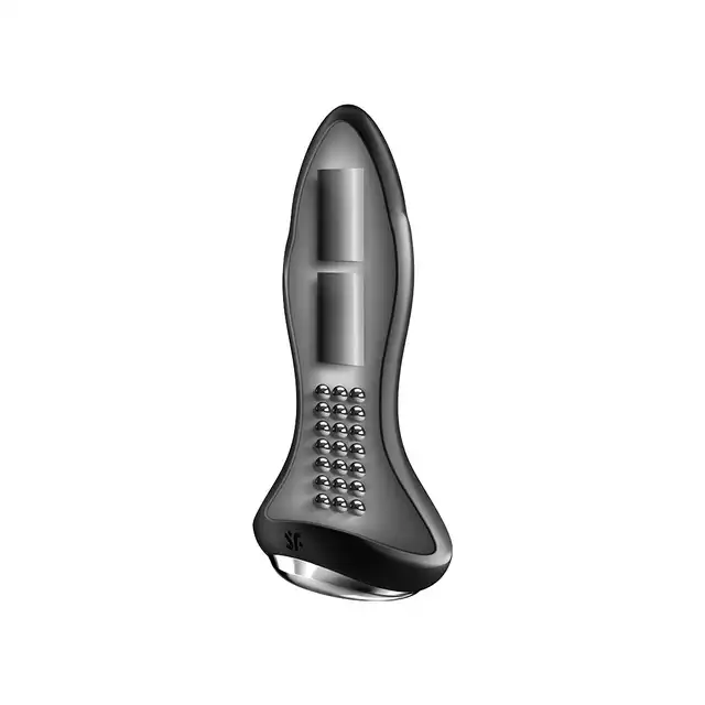 Satisfyer - Rotator Plug 1+ Black - korek analny z wibracjami oraz rotującymi koralikami. Sterowany przez aplikację