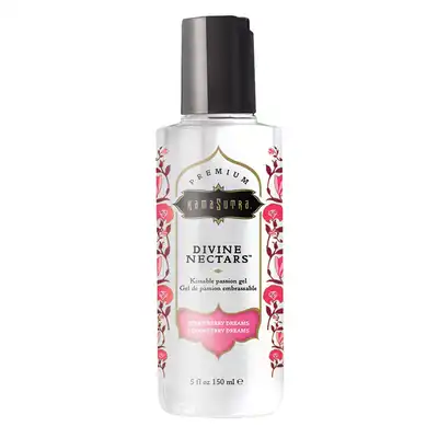 Kama Sutra - Divine Nectare Body Glide Strawberry Dreams 150 ml - smakowy lubrykant na bazie wody. Rozpływający się w ustach. Truskawka