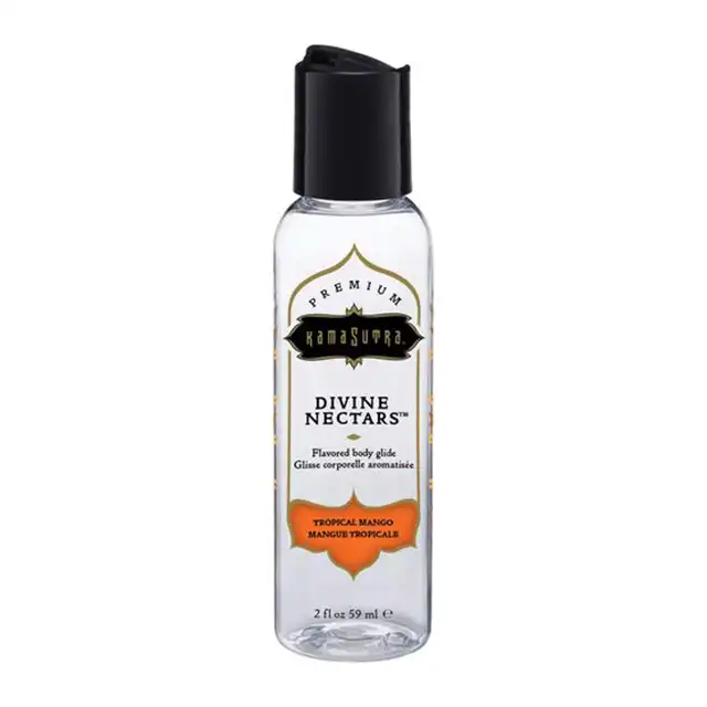 Kama Sutra - Divine Nectare Body Glide Mango 59 ml - smakowy lubrykant na bazie wody. Rozpływający się w ustach. Mango