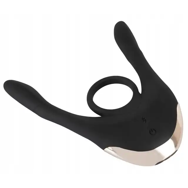 Couples Choice - Multi-Function Couple’s Vibrator - wibrator dla par z ringiem na penisa oraz dwoma stymulującymi ramionami. Trzy silniki